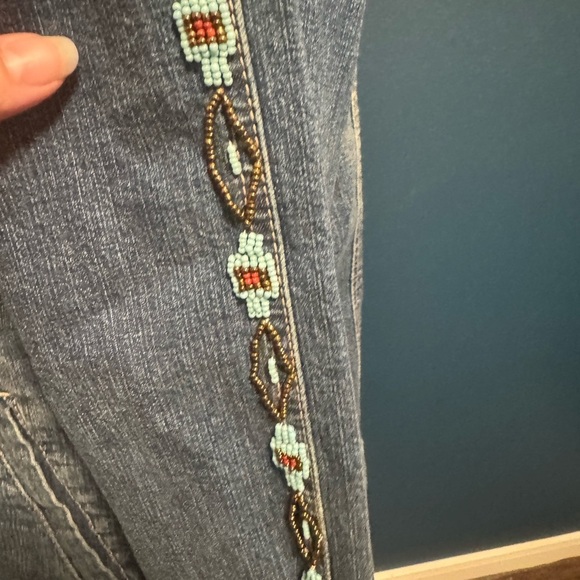 Ethyl Denim Jacket with Embroidered Accents - Picture 7 of 10